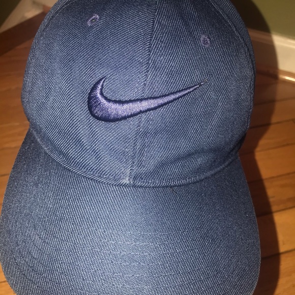 NIKE Blue Logo Hat Sz 7 1/2 - Picture 6 of 7